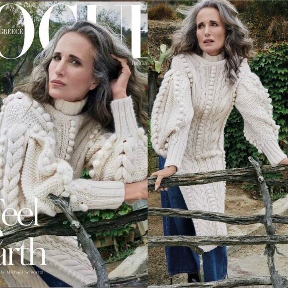 Ulla Johnson Frida Cable Knit Wool Turtleneck Tunic Sweater Cream XS/S - Picture 10 of 15